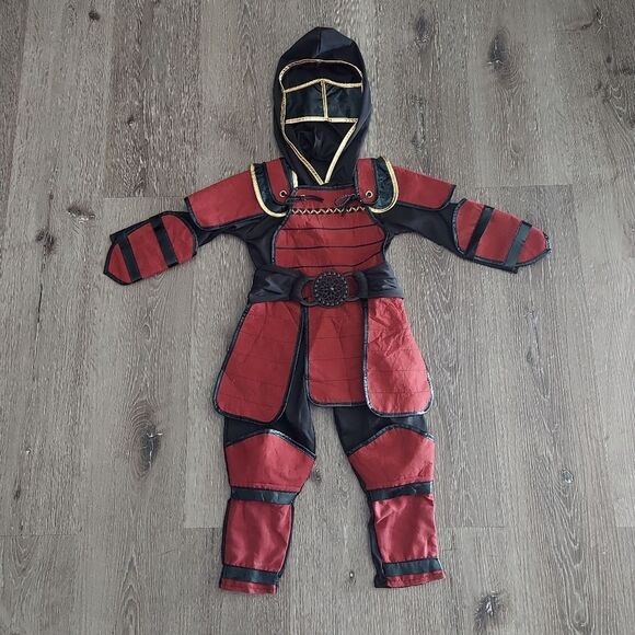 Kids TeeTot Deluxe Ninja Knight Halloween Costume w/ Built in Mask Sz 3/4 - Picture 1 of 4